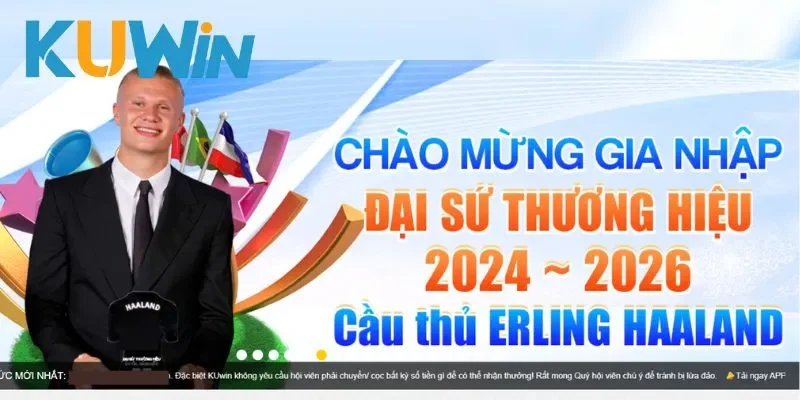 Erling Haaland là đại sứ thương hiệu của nhà cái